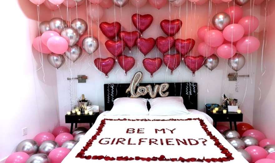 be my girlfriend hotel room decoration